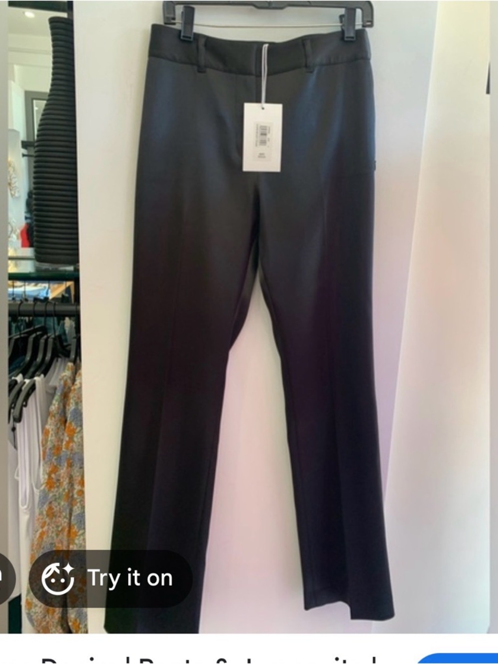 Frame Denim Black Satin Trousers size 12